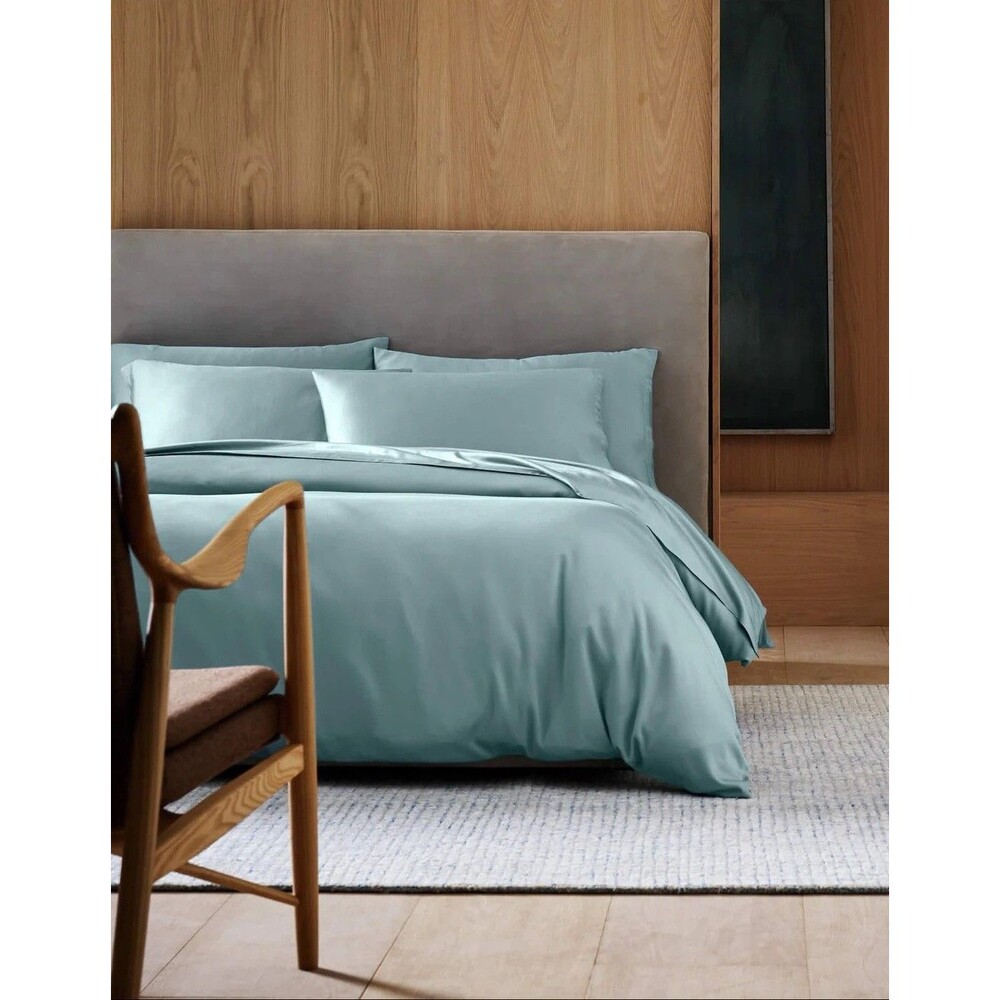 Cozy Earth Luxury Bamboo Duvet Cover King Limited Edition River (Blue) Zipper